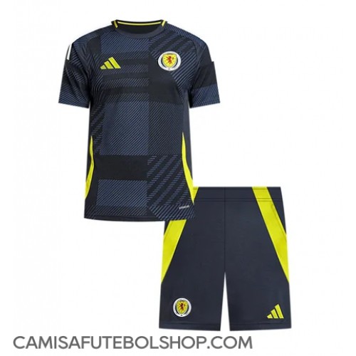 Camisa de time de futebol Escócia Replicas 1º Equipamento Infantil Europeu 2024 Manga Curta (+ Calças curtas)